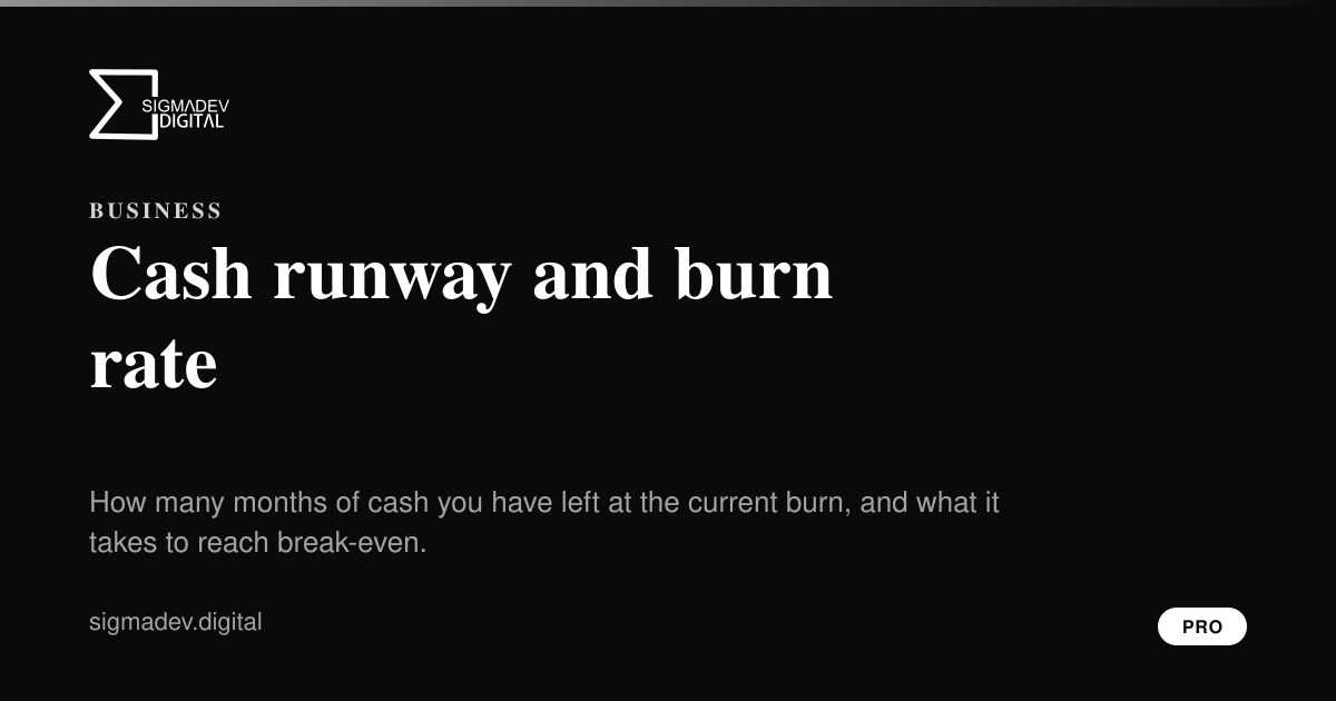 Preview of Cash runway and burn rate